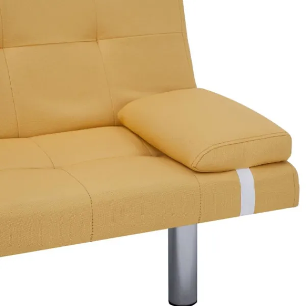 vidaXL Soffor>Bäddsoffa med två kuddar polyester