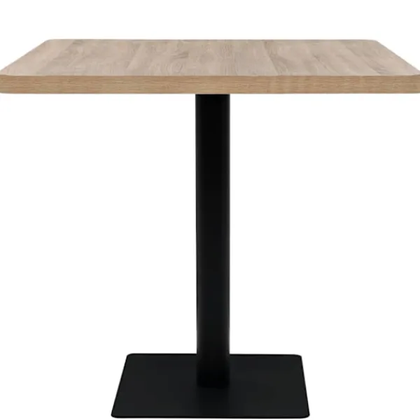 vidaXL Matgrupper>Bistrobord MDF och stål fyrkantigt 80x80x75 cm ekfärgad