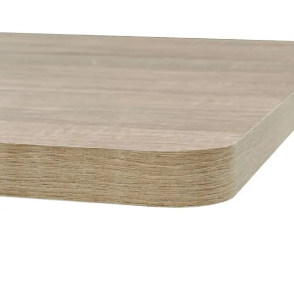 vidaXL Matgrupper>Bistrobord MDF och stål fyrkantigt 80x80x75 cm ekfärgad