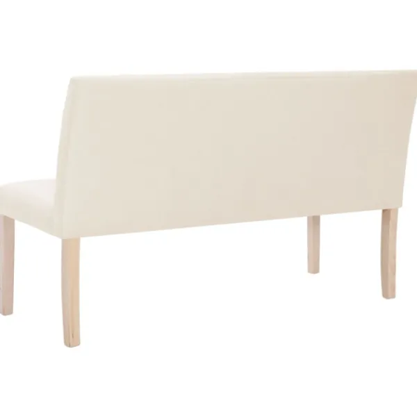 vidaXL Balkongmöbler>Bänk 139,5 cm polyester gräddvit
