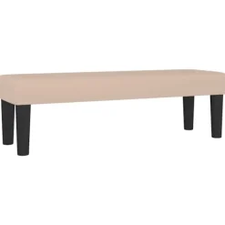 vidaXL Balkongmöbler>Bänk cappuccino 100x30x30 cm konstläder