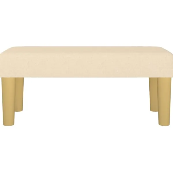 vidaXL Balkongmöbler>Bänk gräddvit 70x30x30 cm tyg