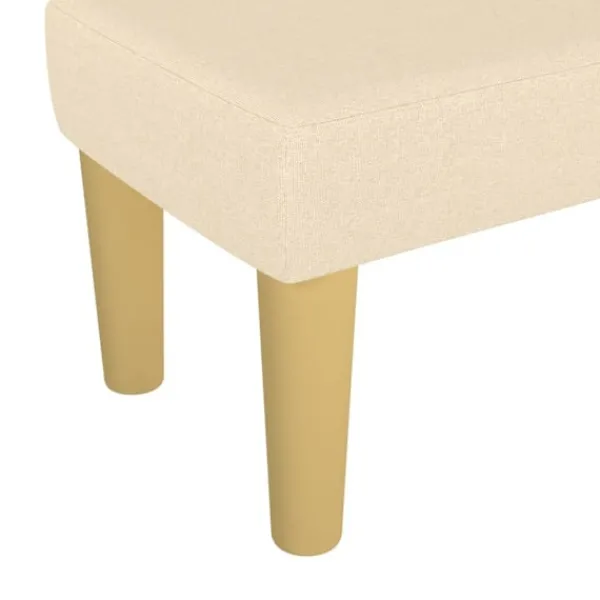 vidaXL Balkongmöbler>Bänk gräddvit 70x30x30 cm tyg