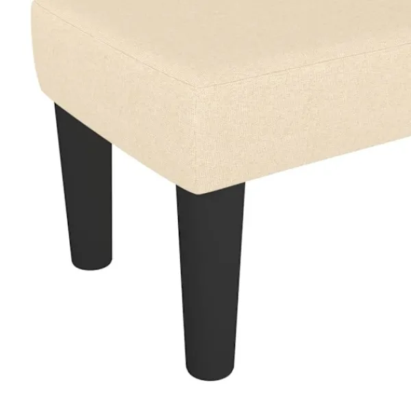 vidaXL Sittpuffar>Bänk gräddvit 70x30x30 cm tyg