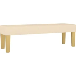 vidaXL Pallar>Bänk gräddvit 100x30x30 cm tyg