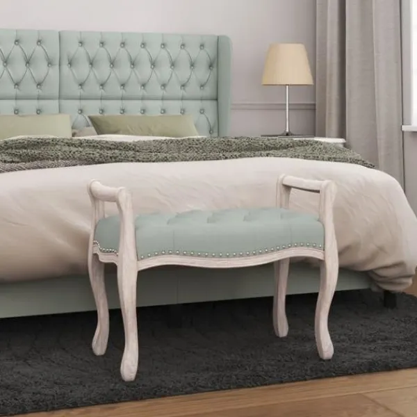 vidaXL Balkongmöbler>Bänk ljus 80x45x60 cm sammet