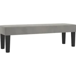 vidaXL Balkongmöbler>Bänk ljus 100x30x30 cm sammet