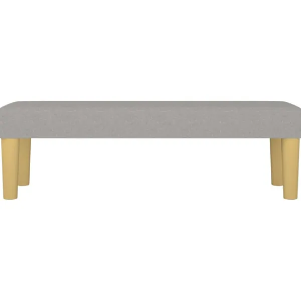 vidaXL Balkongmöbler>Bänk ljus 100x30x30 cm tyg