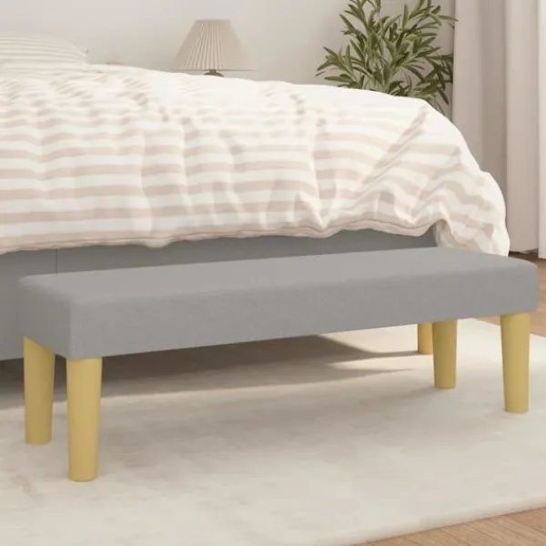 vidaXL Balkongmöbler>Bänk ljus 100x30x30 cm tyg