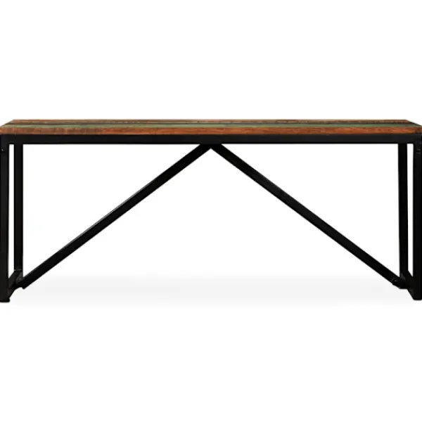 vidaXL Balkongmöbler>Bänk massivt återvunnet trä 110x35x45 cm