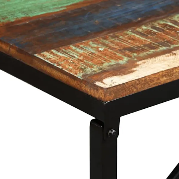 vidaXL Balkongmöbler>Bänk massivt återvunnet trä 110x35x45 cm