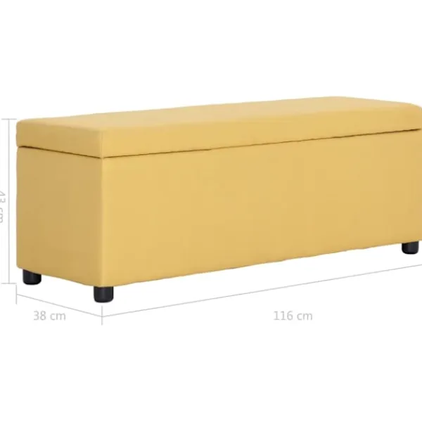 vidaXL Balkongmöbler>Bänk med förvaringsutrymme 116 cm polyester
