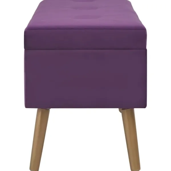 vidaXL Sittpuffar>Bänk med förvaringsutrymme 80 cm sammet