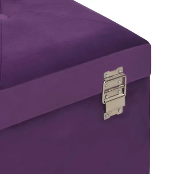 vidaXL Sittpuffar>Bänk med förvaringsutrymme 80 cm sammet