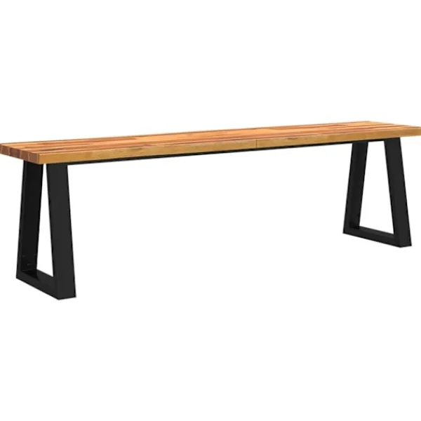 vidaXL Balkongmöbler>Bänk med levande kant 160 cm massivt akaciaträ