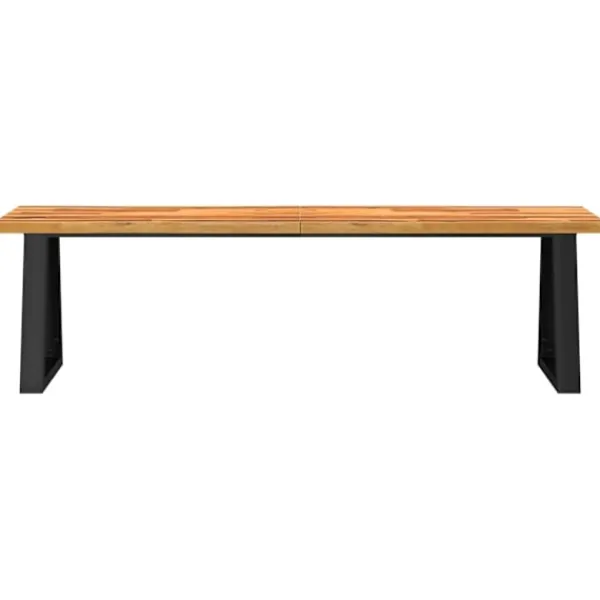 vidaXL Balkongmöbler>Bänk med levande kant 160 cm massivt akaciaträ