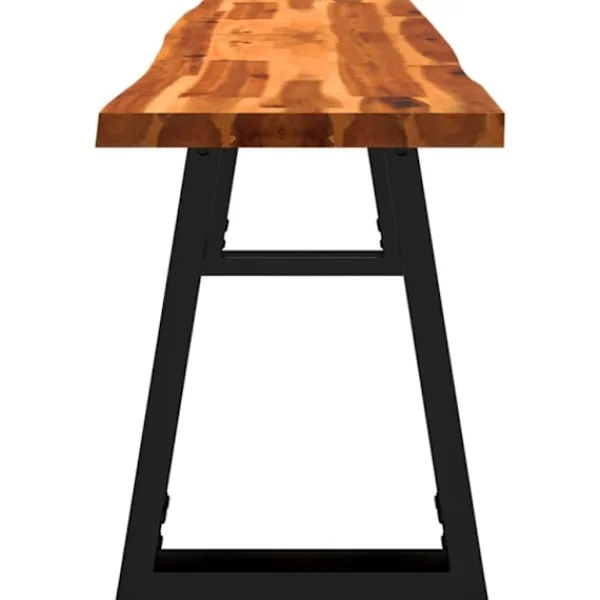 vidaXL Balkongmöbler>Bänk med levande kant 160 cm massivt akaciaträ
