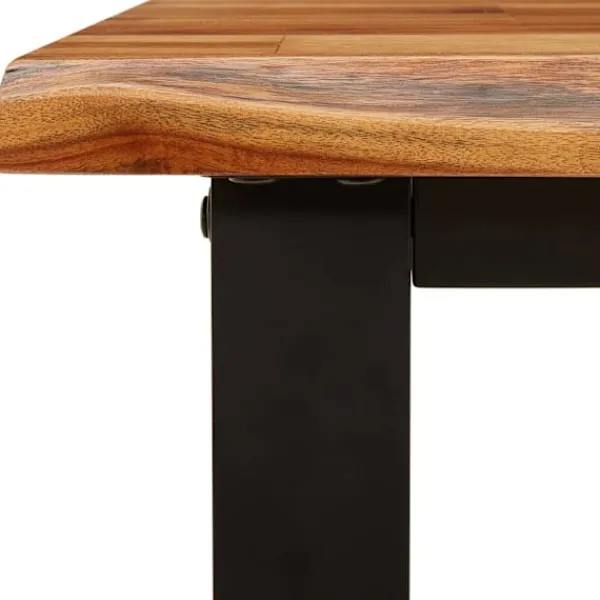 vidaXL Balkongmöbler>Bänk med levande kant 160 cm massivt akaciaträ