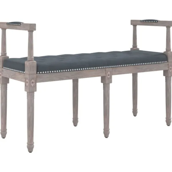 vidaXL Balkongmöbler>Bänk mörk 110x40x70 cm sammet