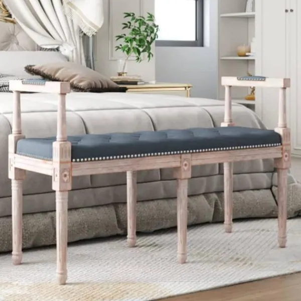 vidaXL Balkongmöbler>Bänk mörk 110x40x70 cm sammet