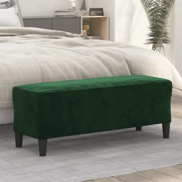 vidaXL Balkongmöbler>Bänk mörk 100x35x41 cm sammet