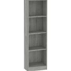 vidaXL Hyllor>Bokhylla 4 hyllor sonoma 40x24x143 cm konstruerat trä