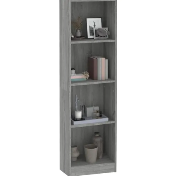 vidaXL Hyllor>Bokhylla 4 hyllor sonoma 40x24x143 cm konstruerat trä