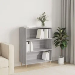 vidaXL Hyllor>Bokhylla grå sonoma 69,5x32,5x90 cm konstruerat trä