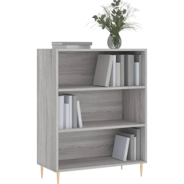 vidaXL Hyllor>Bokhylla grå sonoma 69,5x32,5x90 cm konstruerat trä