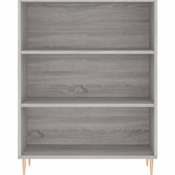 vidaXL Hyllor>Bokhylla grå sonoma 69,5x32,5x90 cm konstruerat trä