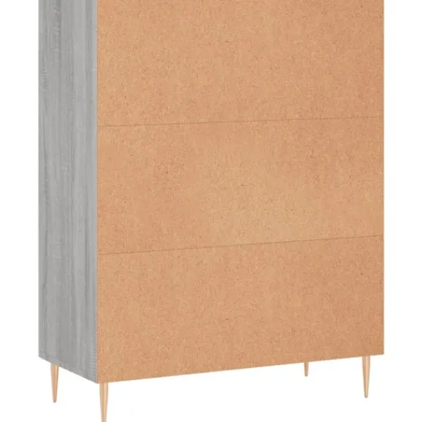 vidaXL Hyllor>Bokhylla grå sonoma 69,5x32,5x90 cm konstruerat trä