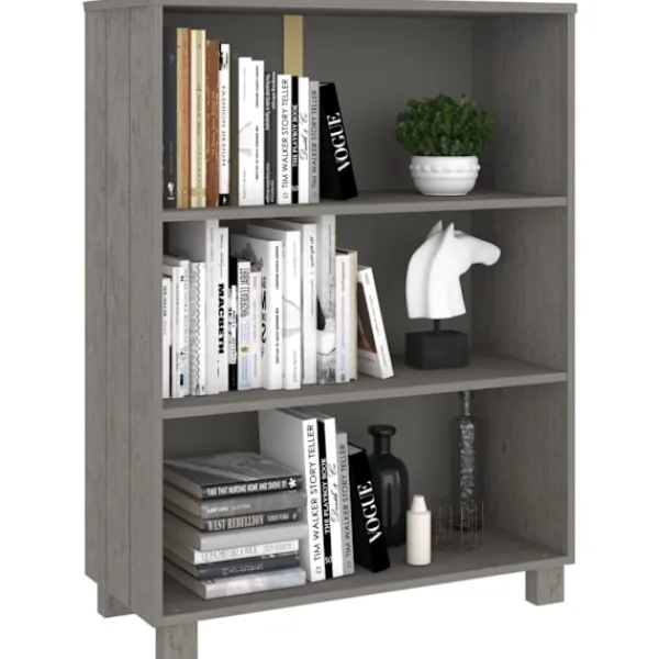 vidaXL Hyllor>Bokhylla HAMAR ljus 85x35x112 cm massiv furu