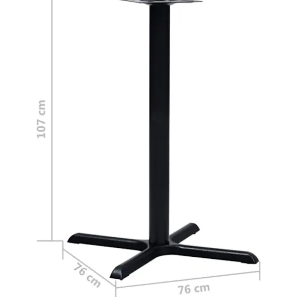 vidaXL Balkongmöbler>Bordsben för cafébord 76x76x107 cm gjutjärn