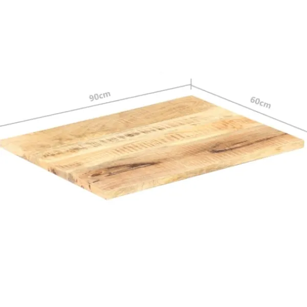 vidaXL Matbord>Bordsskiva i massivt mangoträ 25-27 mm 90x60 cm
