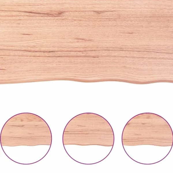 vidaXL Kontorsmöbler>Bordsskiva ljus 120x50x(2-6) cm behandlad massiv ek