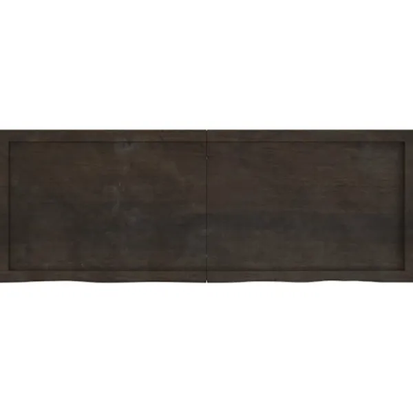 vidaXL Kontorsmöbler>Bordsskiva mörk 140x50x(2-4) cm behandlad massiv ek