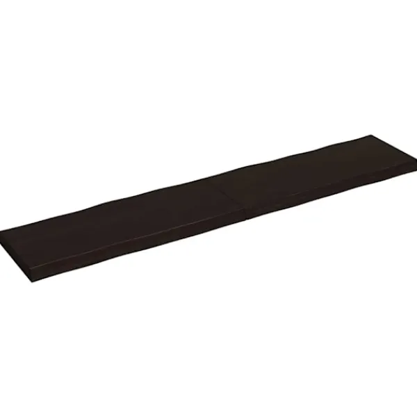 vidaXL Matbord>Bordsskiva mörk 200x40x(2-6) cm massivt trä levande kant