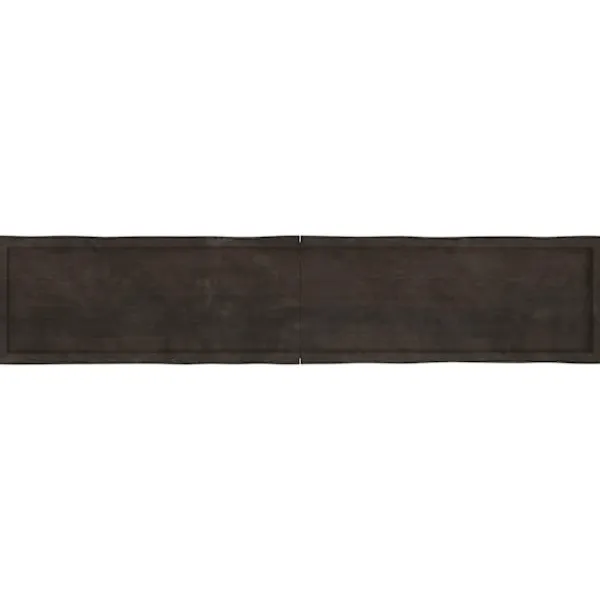 vidaXL Matbord>Bordsskiva mörk 200x40x(2-6) cm massivt trä levande kant
