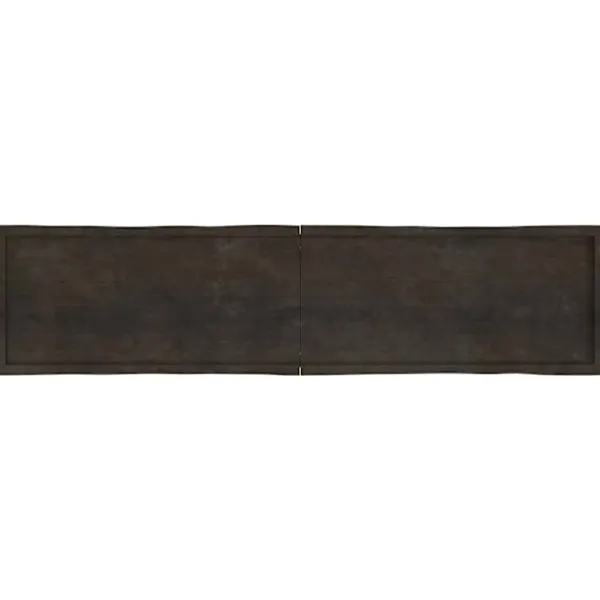 vidaXL Matbord>Bordsskiva mörk 220x50x(2-4) cm massivt trä levande kant