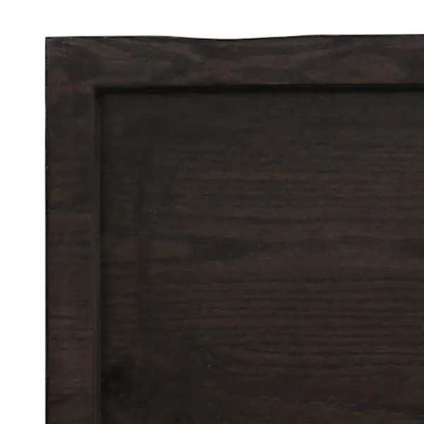 vidaXL Matbord>Bordsskiva mörk 220x50x(2-4) cm massivt trä levande kant
