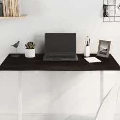 vidaXL Kontorsmöbler>Bordsskiva mörk 100x40x(2-4) cm behandlad massiv ek