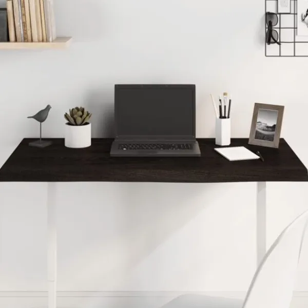 vidaXL Kontorsmöbler>Bordsskiva mörk 100x40x(2-4) cm behandlad massiv ek