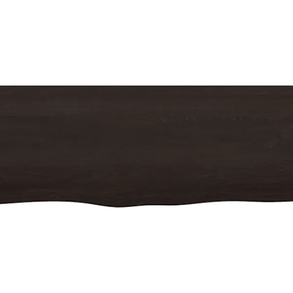 vidaXL Kontorsmöbler>Bordsskiva mörk 100x40x(2-4) cm behandlad massiv ek