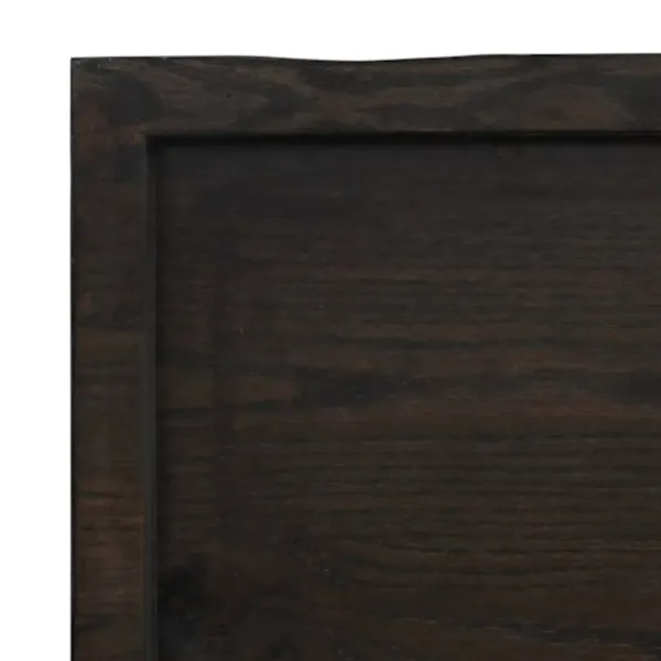 vidaXL Kontorsmöbler>Bordsskiva mörk 100x40x(2-4) cm behandlad massiv ek
