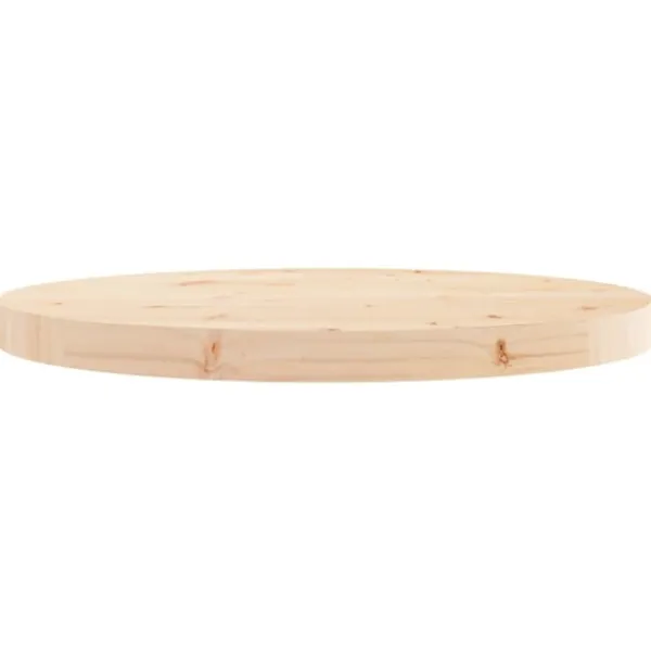 vidaXL Soffbord>Bordsskiva rund Ø50x3 cm massiv furu
