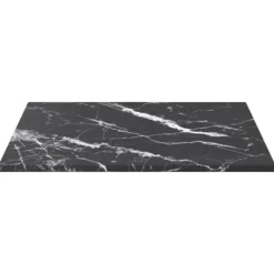 vidaXL Småbord>Bordsskiva vit 30x30 cm 6 mm härdat glas med marmortextur