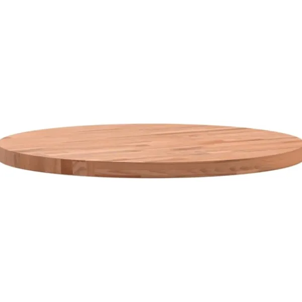 vidaXL Soffbord>Bordsskiva Ø50x2,5 cm rund massivt bokträ
