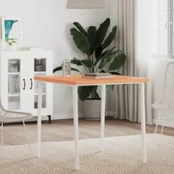 vidaXL Matbord>Bordsskiva 70x70x2,5 cm fyrkantig massivt bokträ