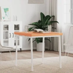 vidaXL Matbord>Bordsskiva 70x70x4 cm fyrkantig massivt bokträ