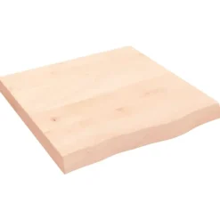 vidaXL Matbord>Bordsskiva 60x60x(2-6) cm obehandlad massiv ek
